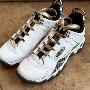 K Swiss Athletic Cali Trail sneakers trainers gym shoes animal print accents